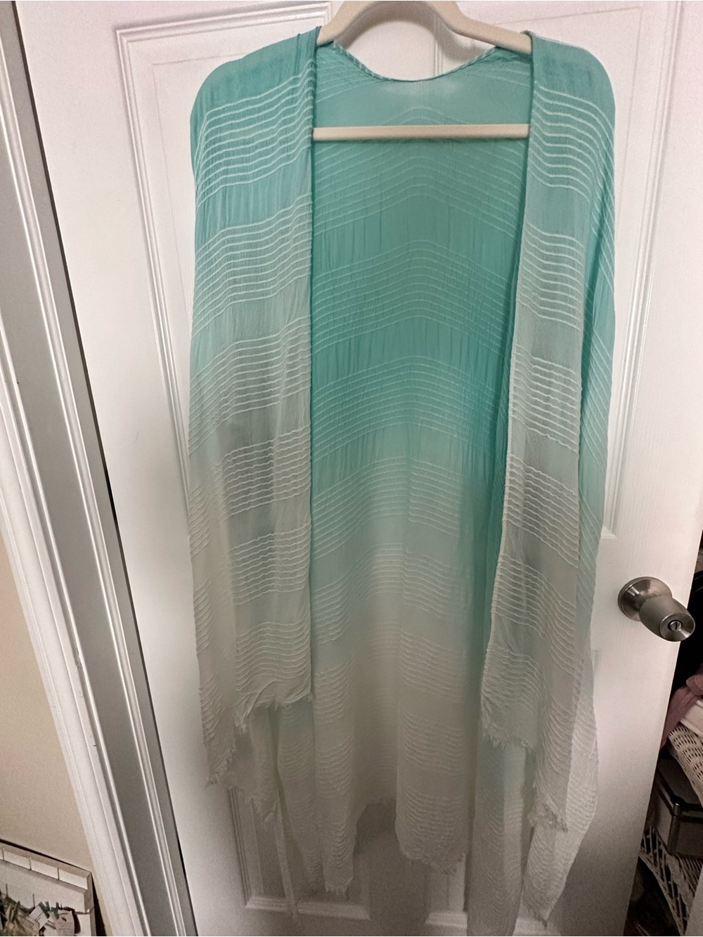 Tropic Like It’s Hot Mint Green Ombré Kimono OS NWT